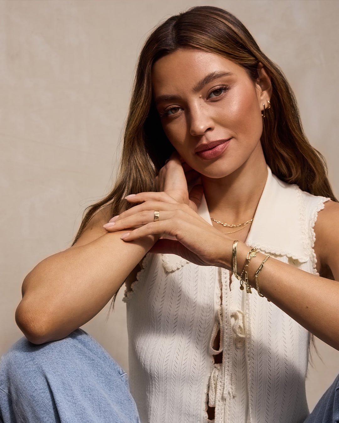 Wilder Alphabet Bracelet Alphabet Bracelet #W || option::18k Gold Plated, W