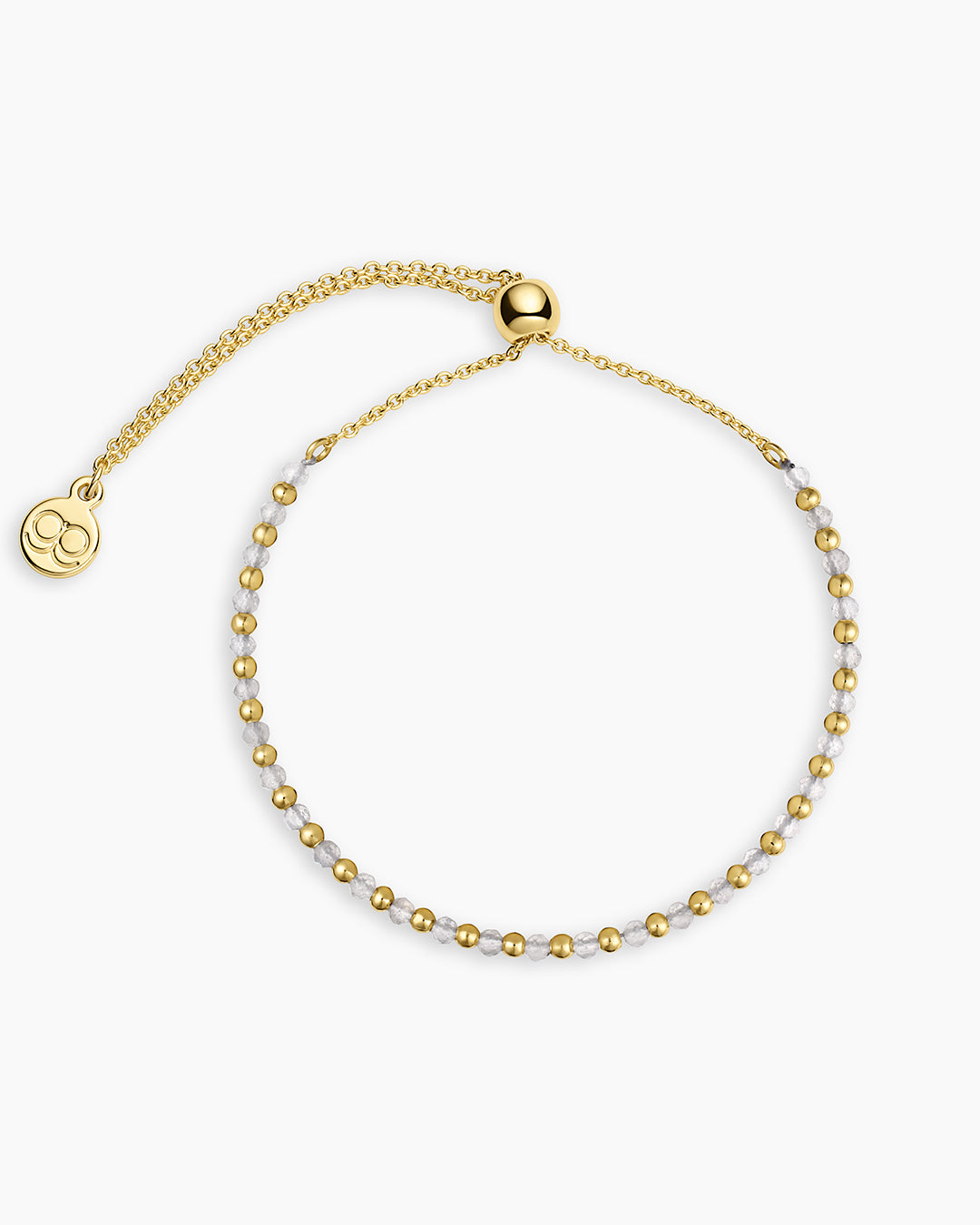 Power Gemstone Brooks Bracelet for Wisdom || option::18k Gold Plated, Labradorite - Balance