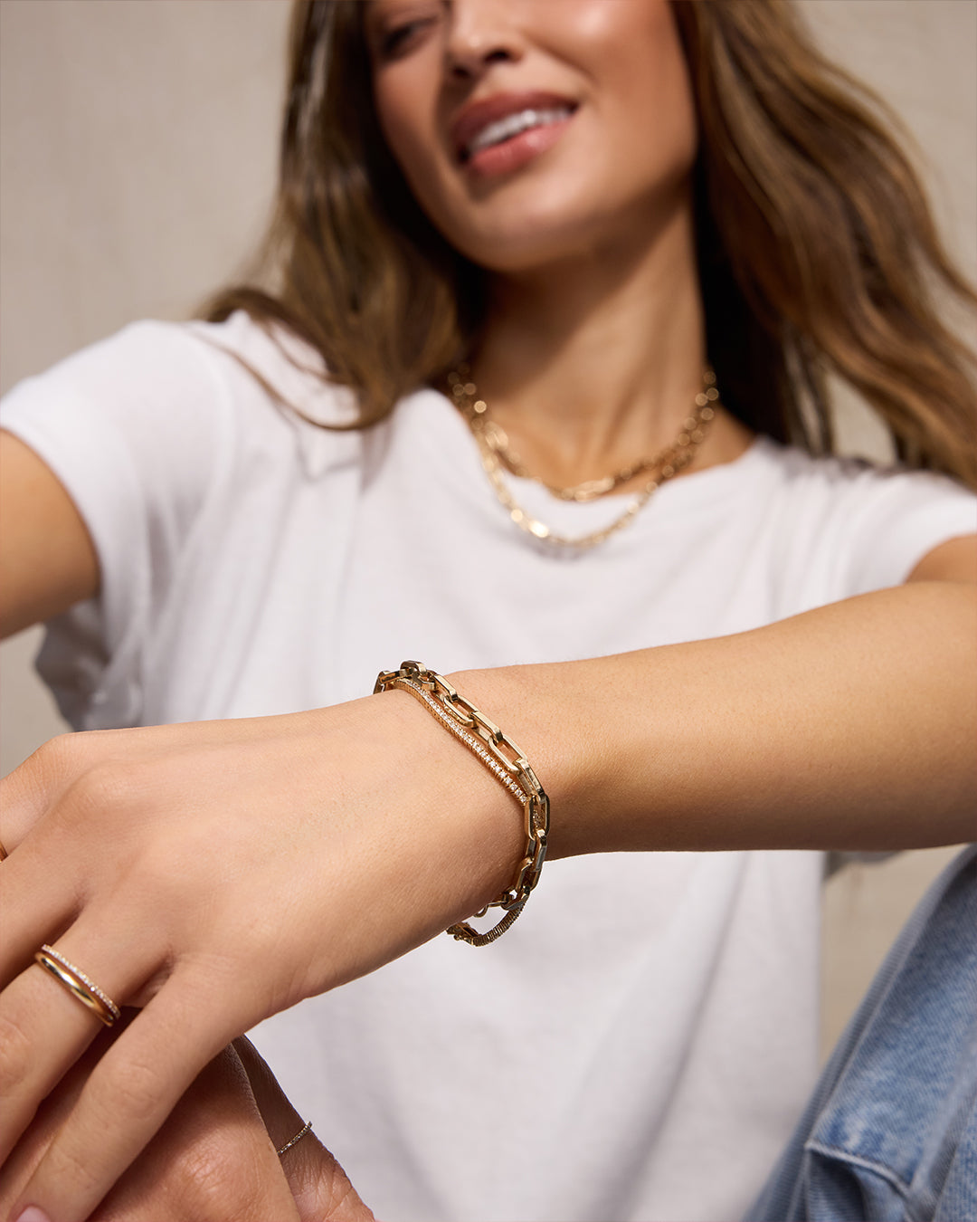MelbourneDiamond Tennis Bracelet || option::14k Solid Gold
