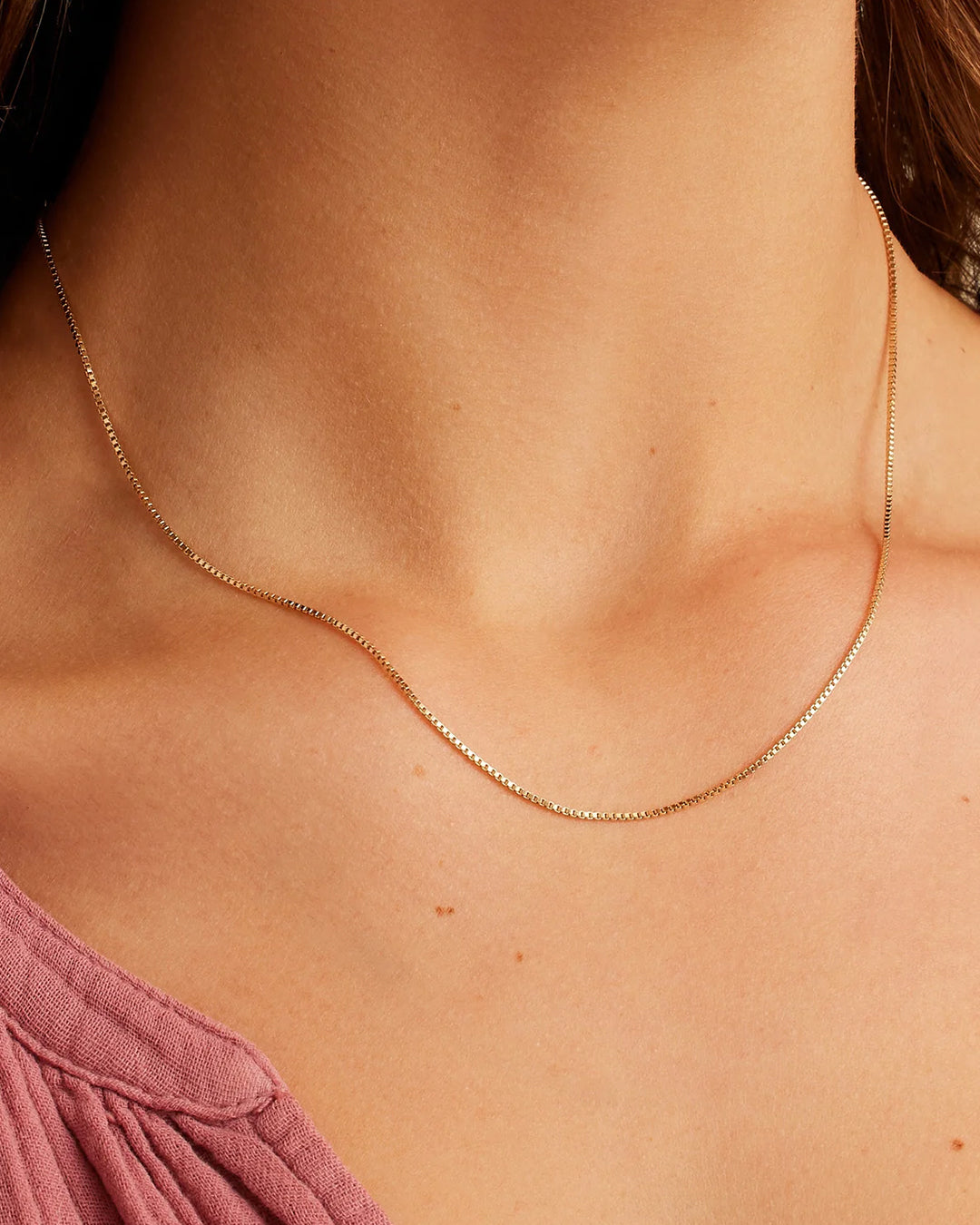 Thin box deals chain necklace