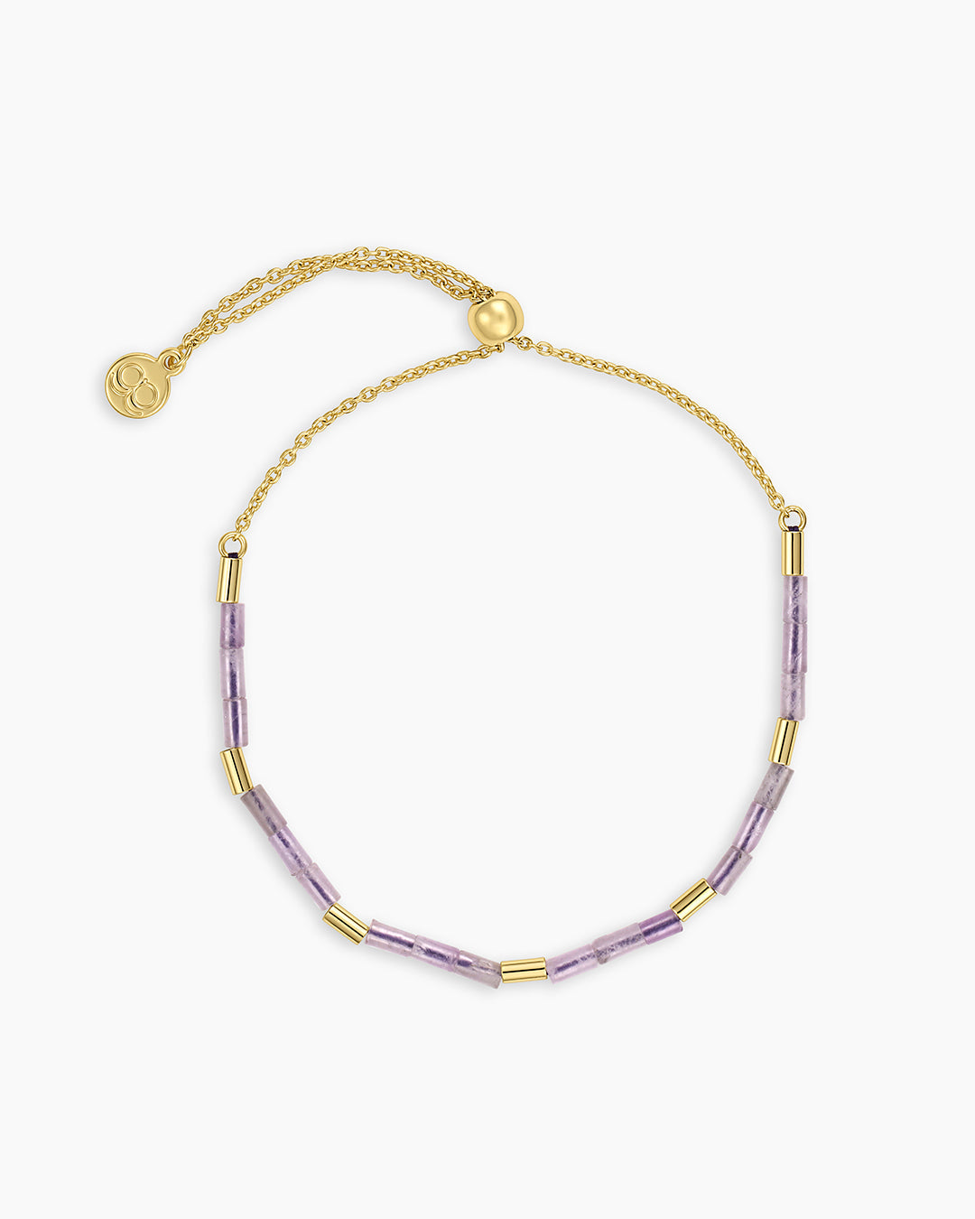 Power Gemstone Tatum Bracelet || option::18k Gold Plated, Amethyst - Tranquility