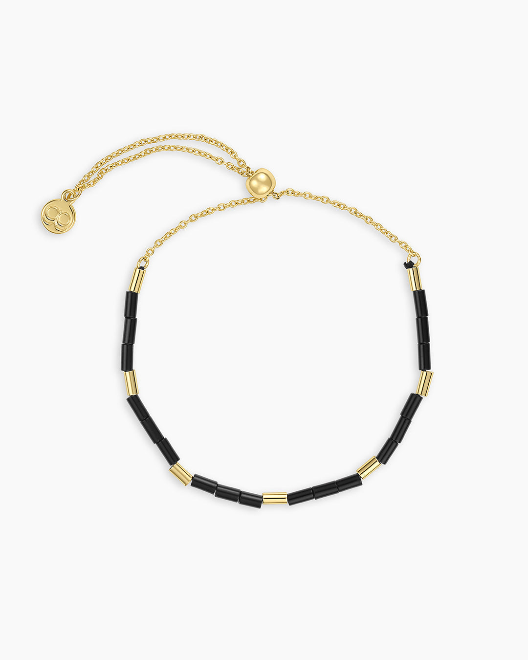 Power Gemstone Tatum Bracelet || option::18k Gold Plated, Black Onyx - Protection
