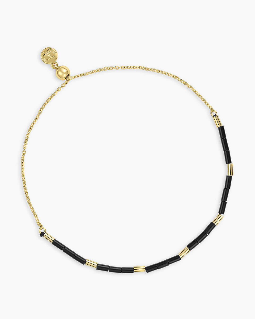 Power Gemstone Tatum Bracelet || option::18k Gold Plated, Black Onyx - Protection