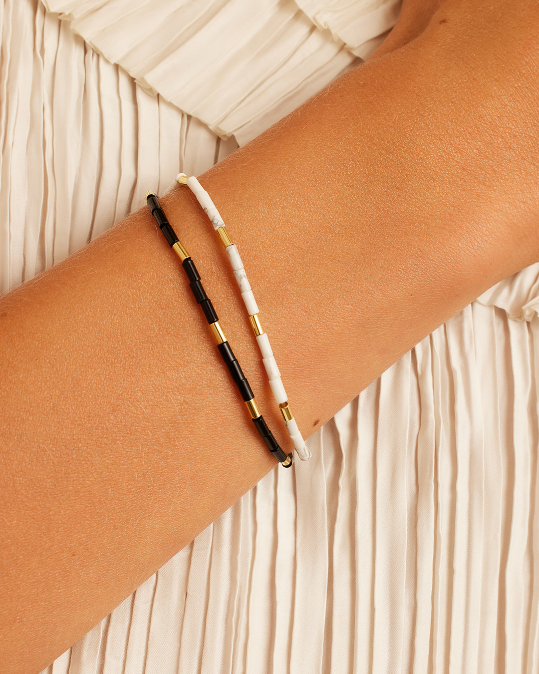 Power Gemstone Tatum Bracelet || option::18k Gold Plated, Black Onyx - Protection