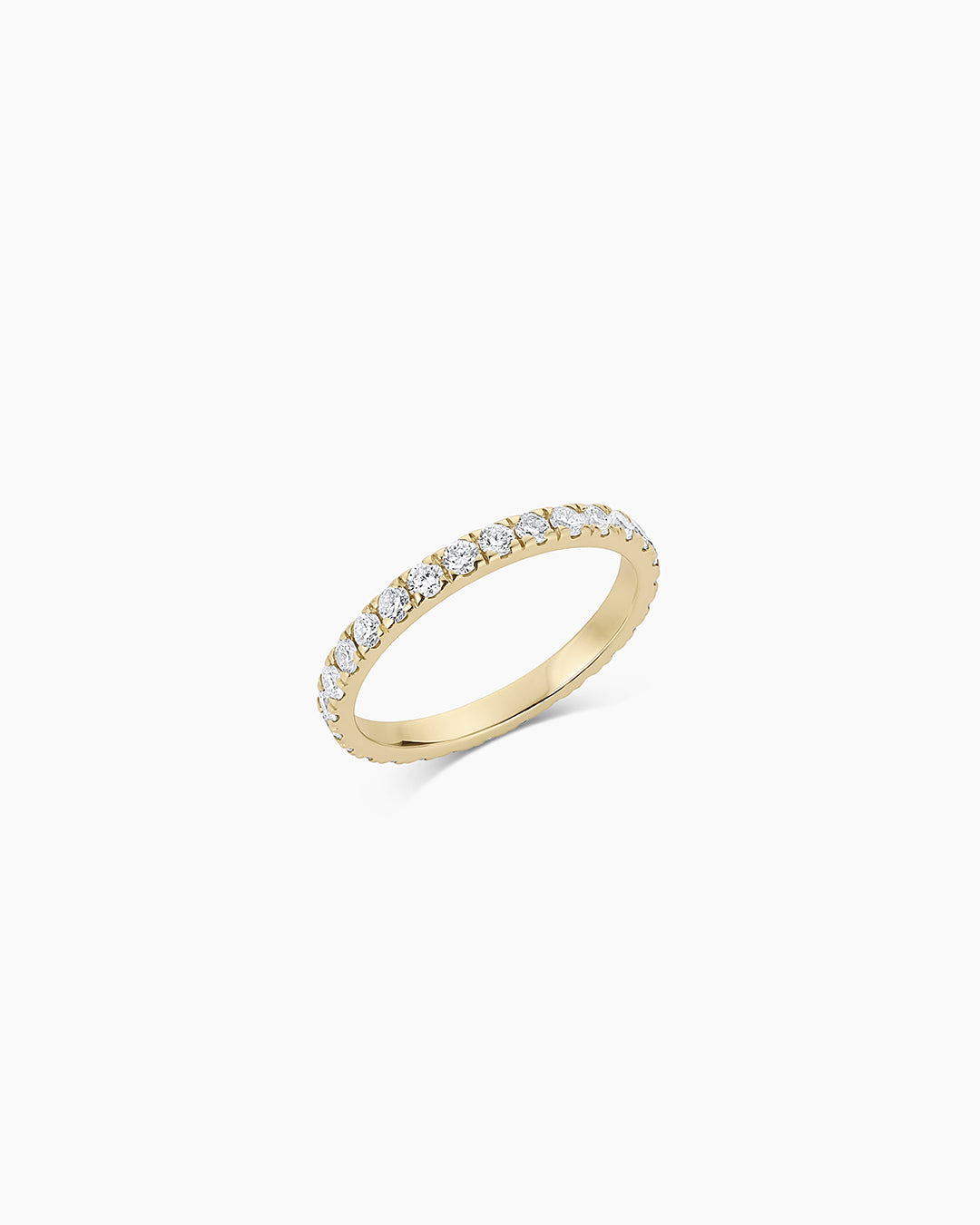 Lab Grown Diamond Eternity Ring || option::14k Solid Gold, 2mm