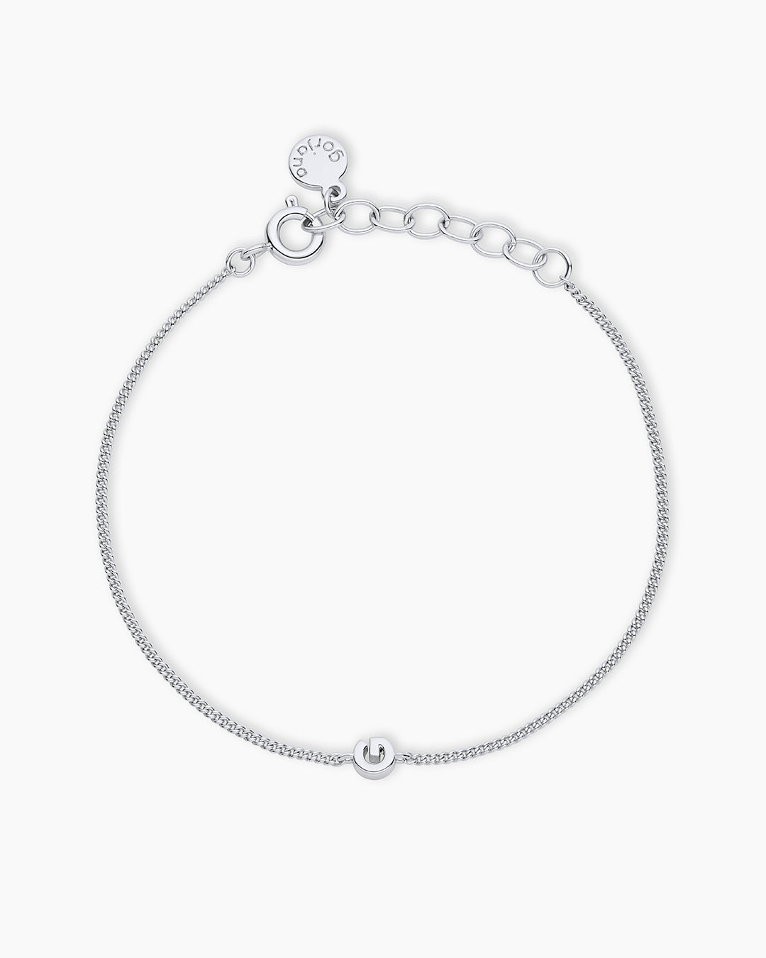 Wilder Mini Alphabet Bracelet || option:: Silver Plated, G