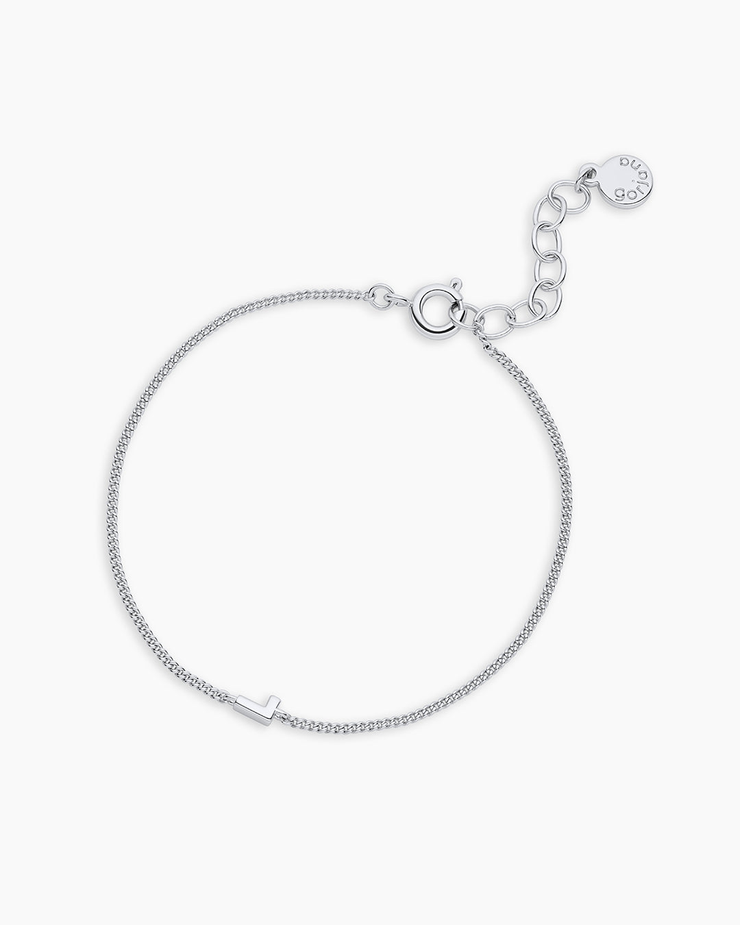 Wilder Mini Alphabet Bracelet || option:: Silver Plated, L