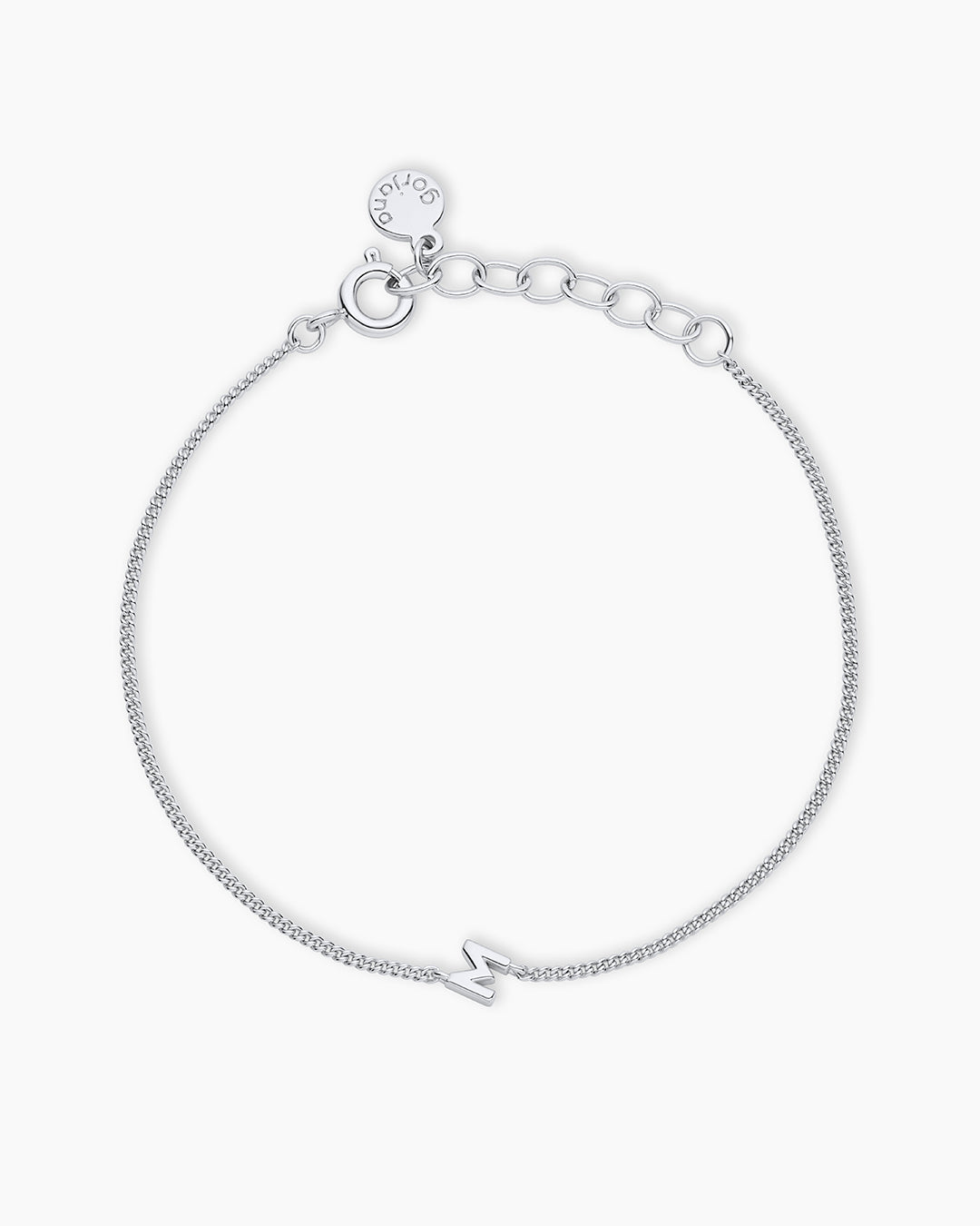 Wilder Mini Alphabet Bracelet || option:: Silver Plated, M