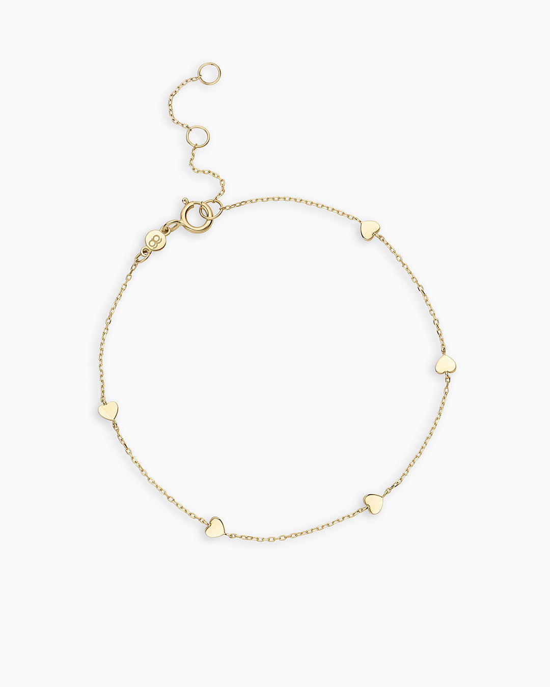 14k Gold Amour Heart Bracelet || option::14k Solid Gold