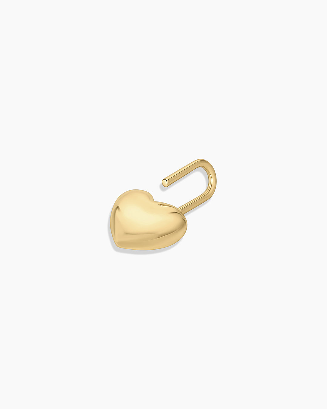 Heart Padlock Charm || option::18k Gold Plated