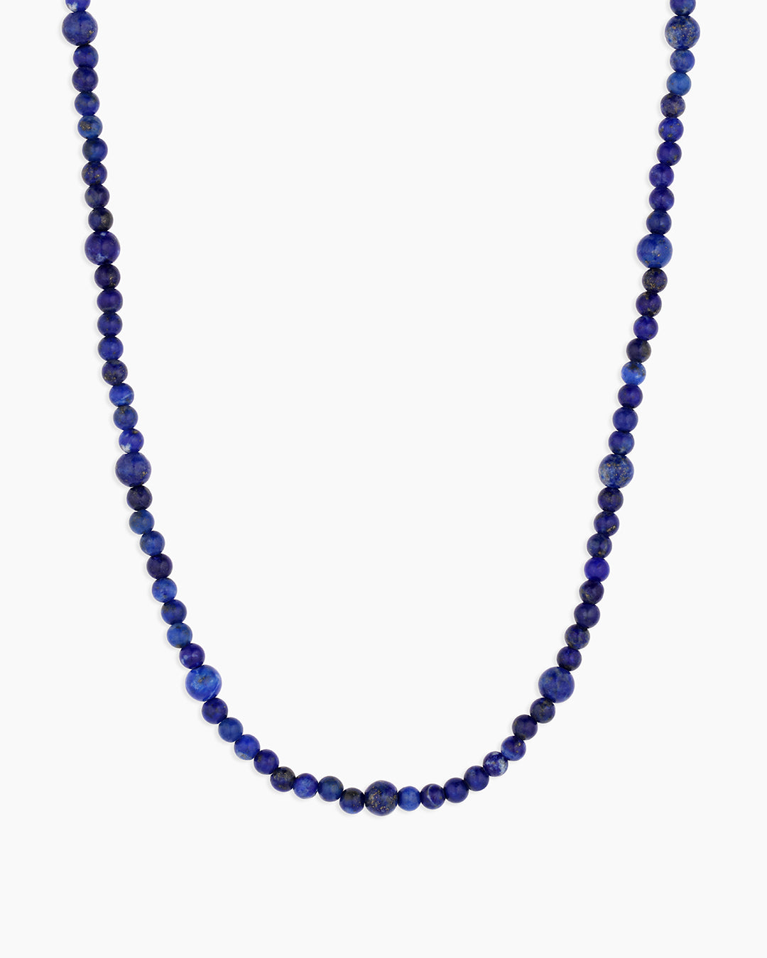 Power Gemstone Beaded Necklace || option::18k Gold Plated, Lapis - Wisdom