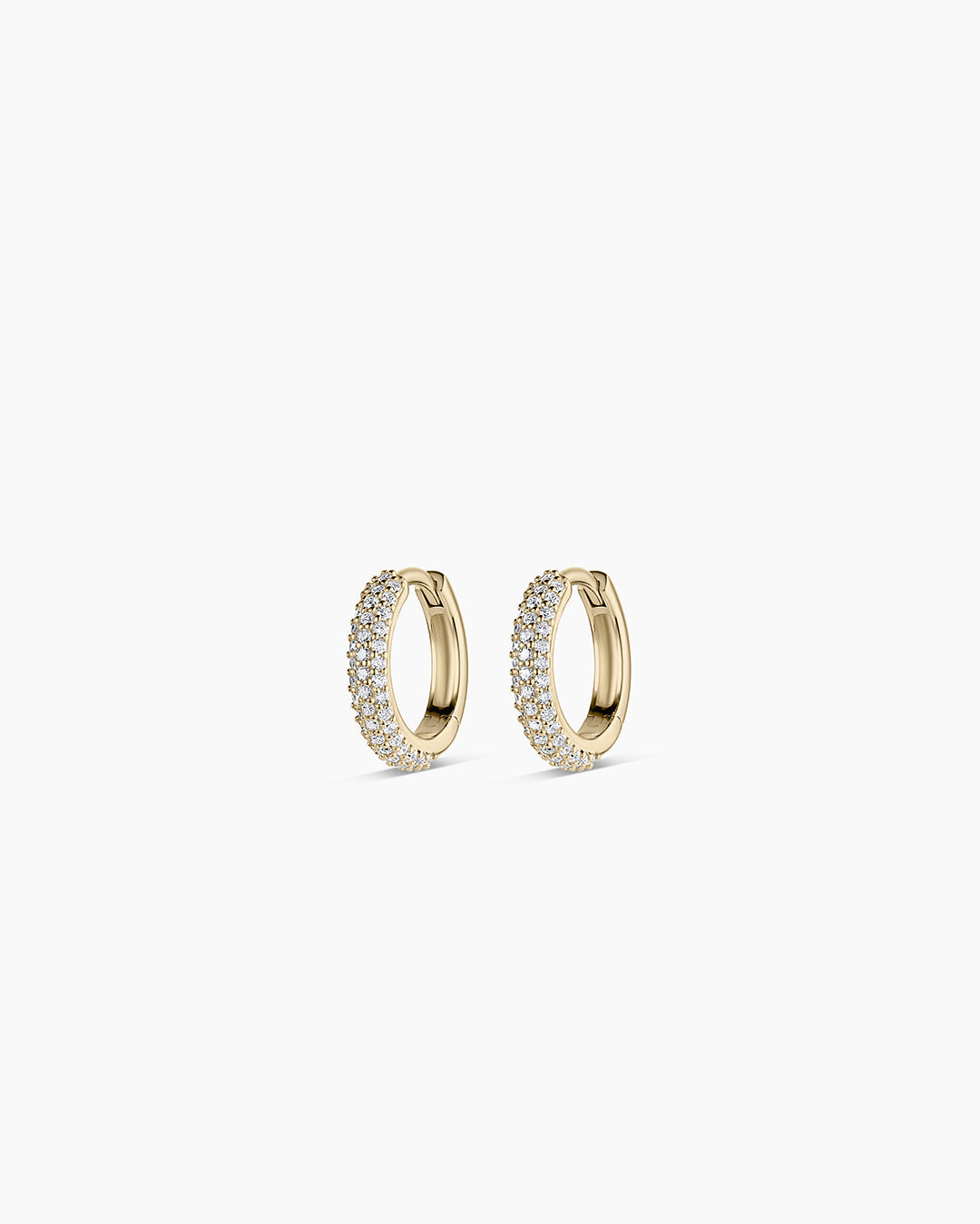 Diamond Paseo Huggies || option::14k Solid Gold