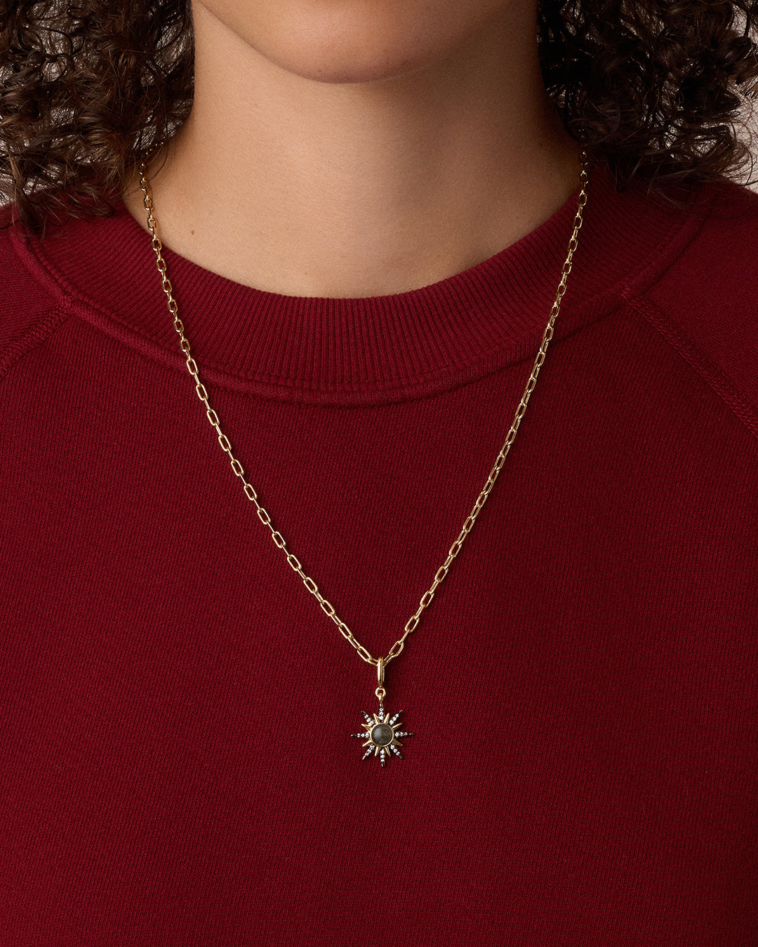 Vintage Burst Parker Charm || option::18k Gold Plated