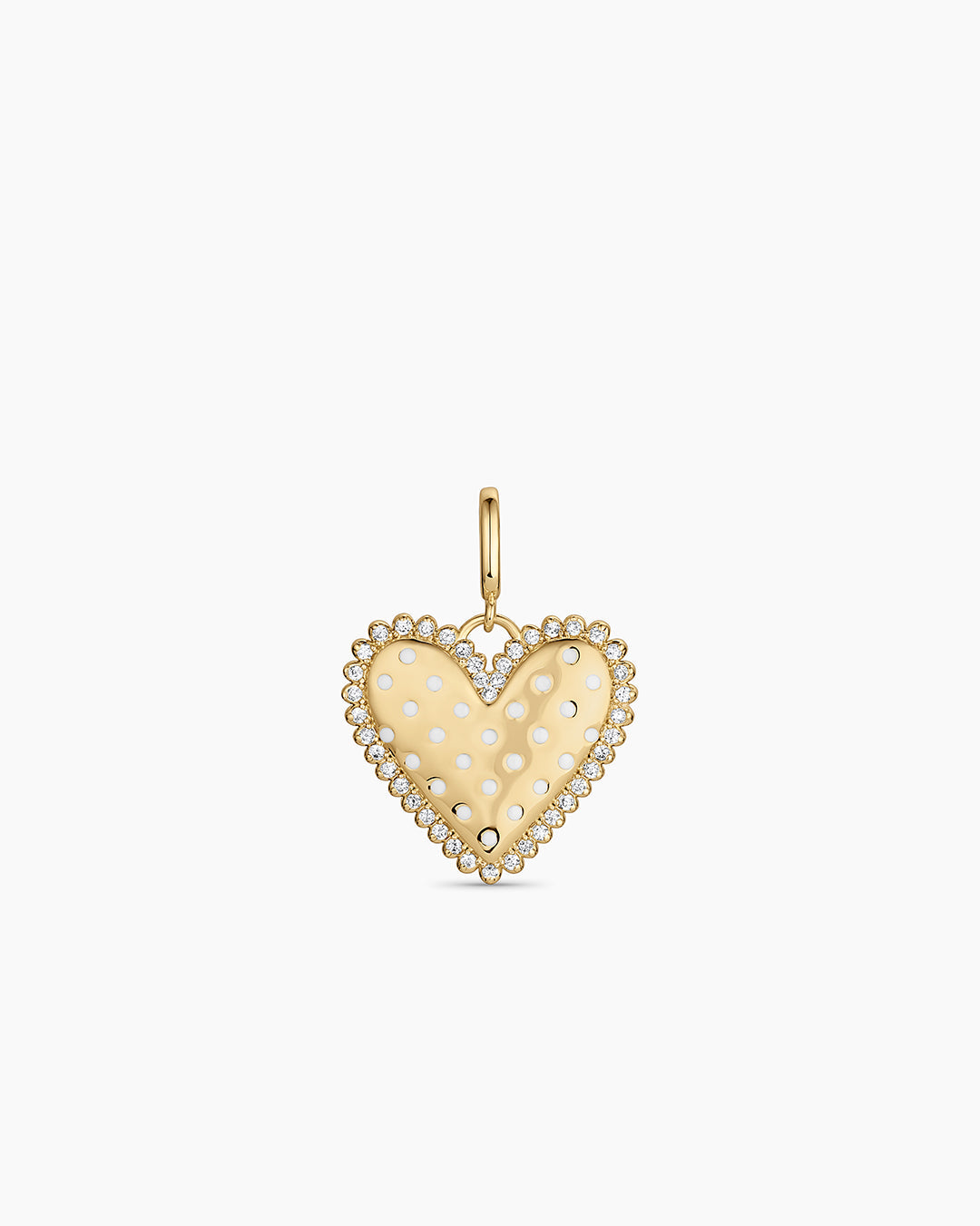 Vintage Heart Dot Parker Charm || option::18k Gold Plated