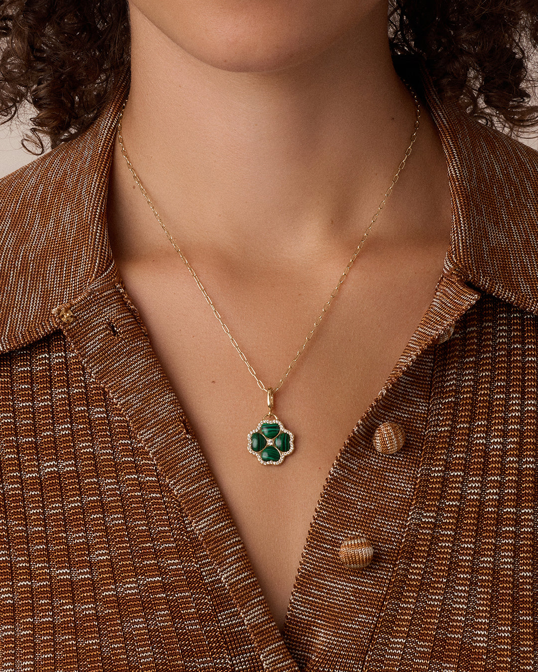 Vintage Clover Parker Charm || option::18k Gold Plated