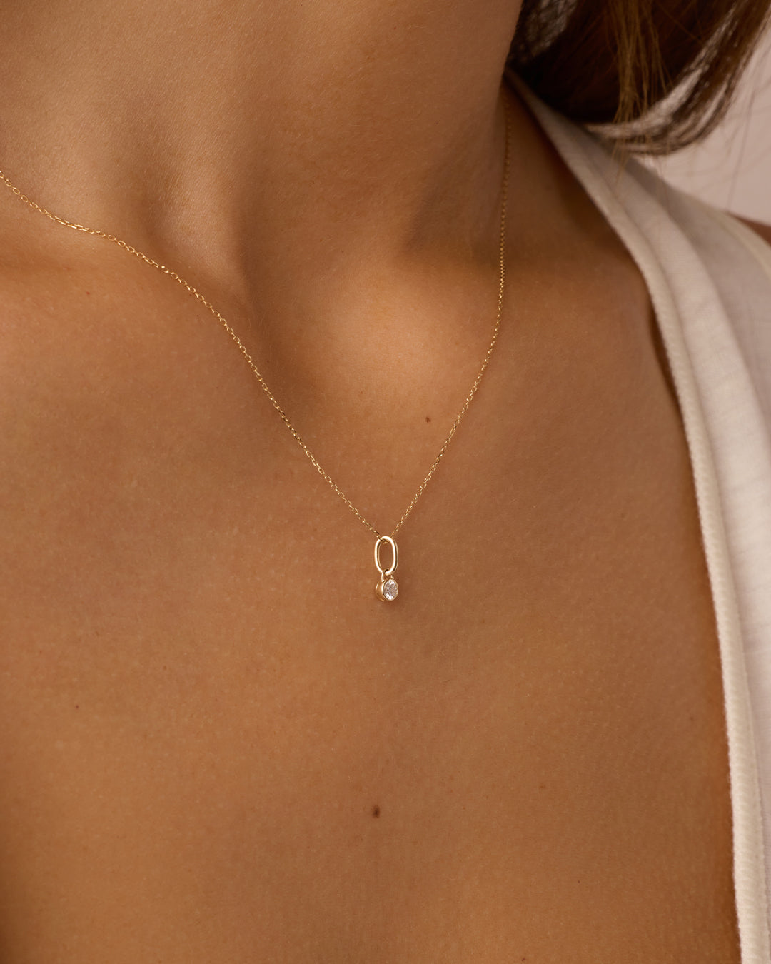 Lab Grown Diamond Halo Charm || option::14k Solid Gold