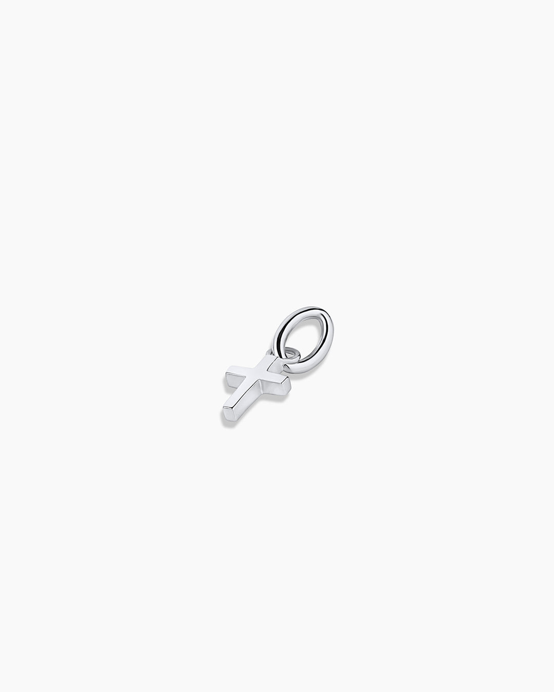 14k Gold Cross Charm || option::14k Solid White Gold