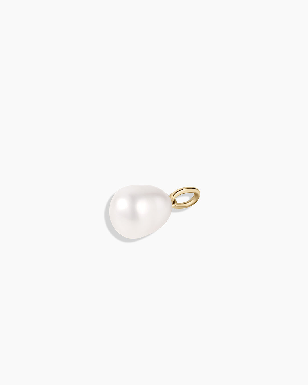 14k Gold Pearl Charm || option::14k Solid Gold