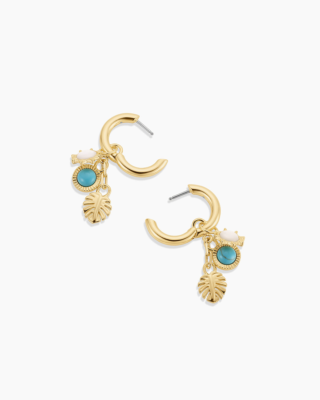 Beach Cluster Hoops || option::18k Gold Plated
