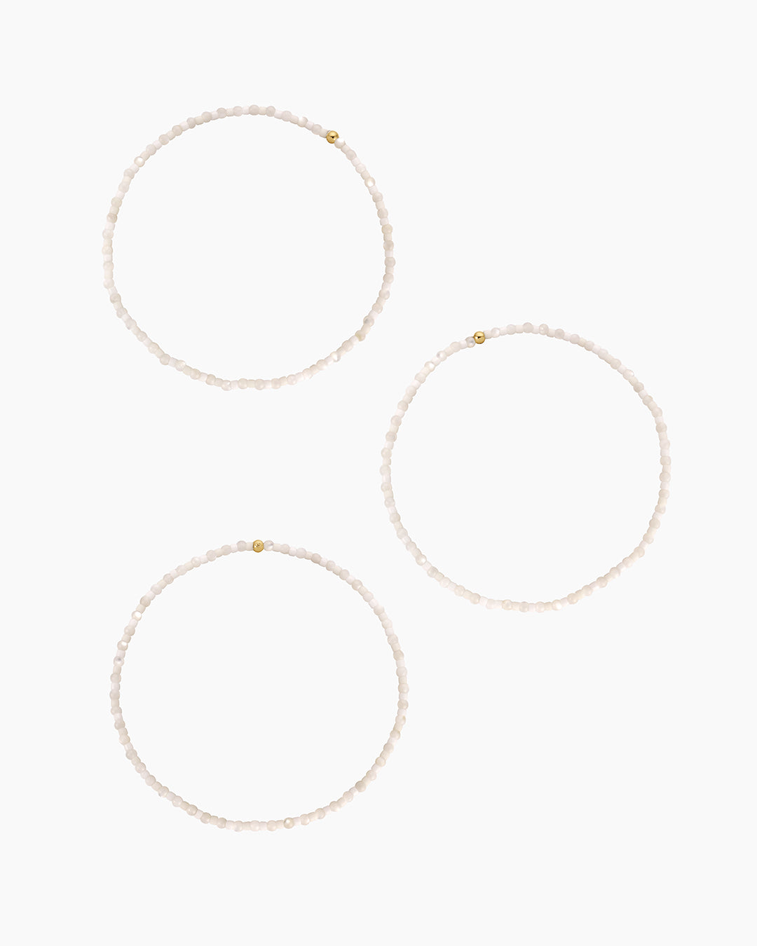 Harbor Bracelet Set || option::18k Gold Plated, Mother of Pearl