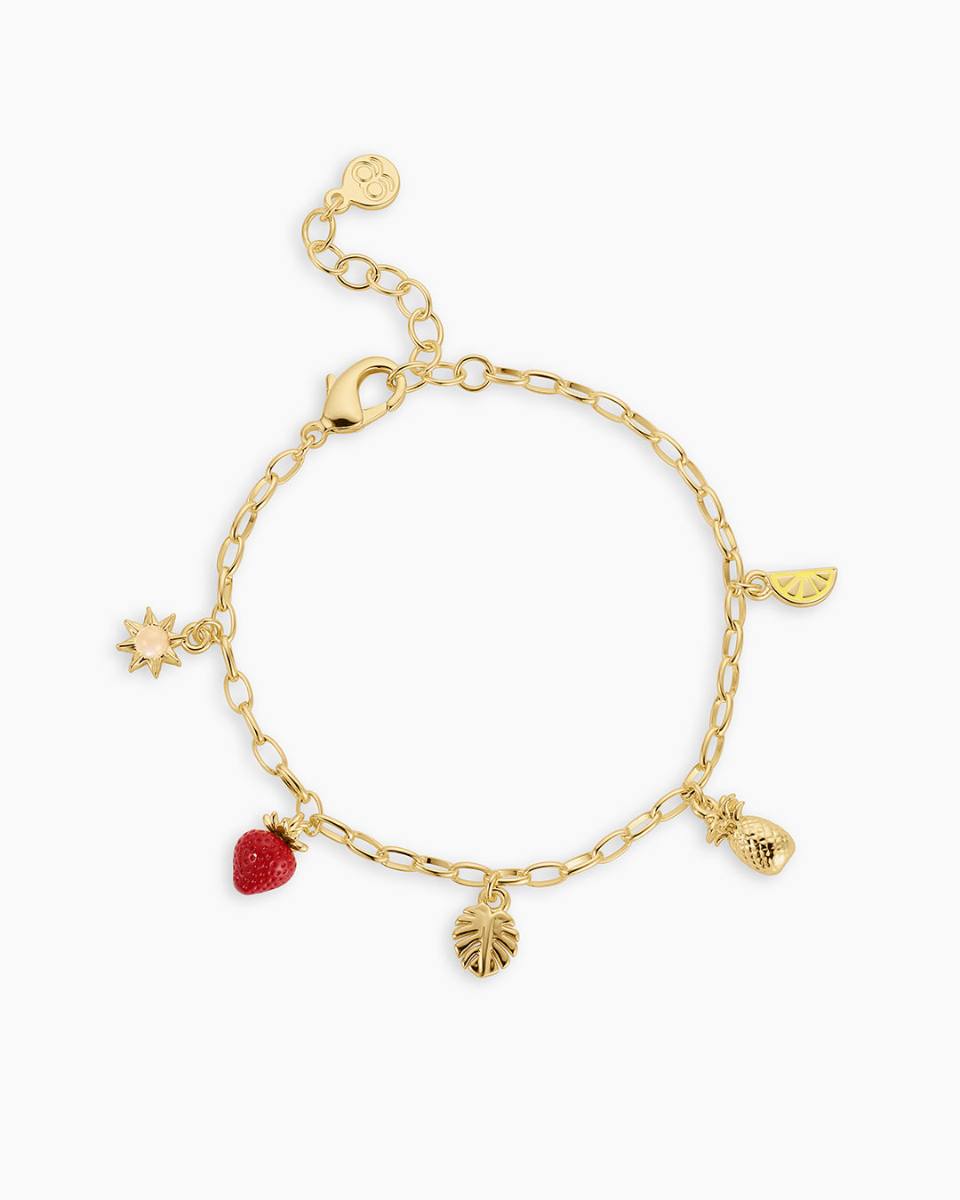 Summer Mini Charm Bracelet || option::18k Gold Plated