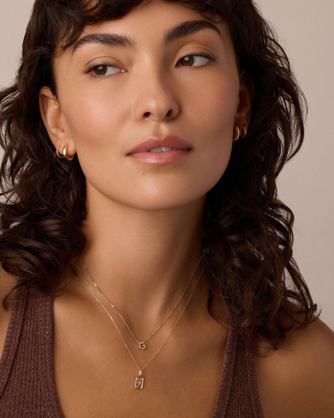 Diamond Ace Charm Necklace || option::14k Solid Gold