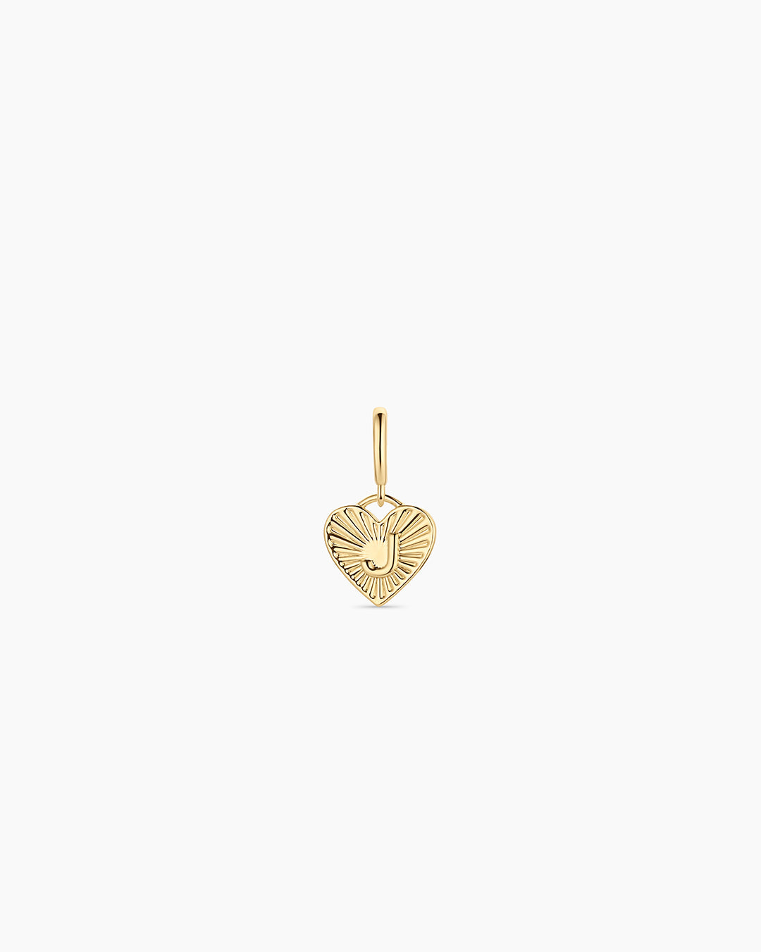 Vintage Heart Alphabet Parker Charm - J || option::18k Gold Plated, J