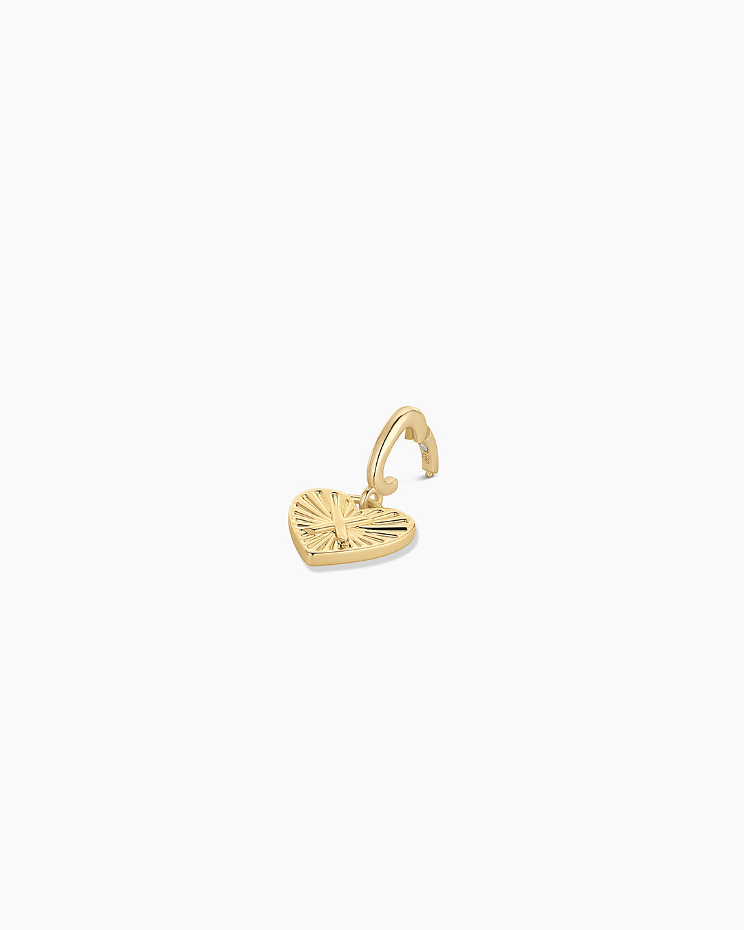 Vintage Heart Alphabet Parker Charm - X || option::18k Gold Plated, X