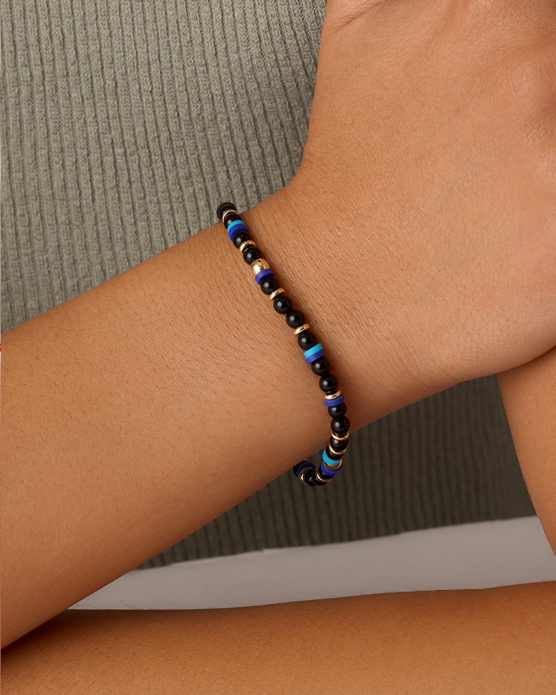 Power Gemstone Harbor Bracelet - Black Onyx || option::18k Gold Plated, Black Onyx