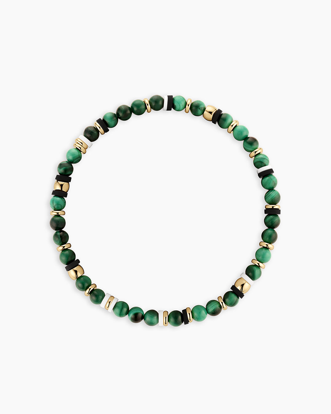 Power Gemstone Harbor Bracelet - Malachite || option::18k Gold Plated, Malachite