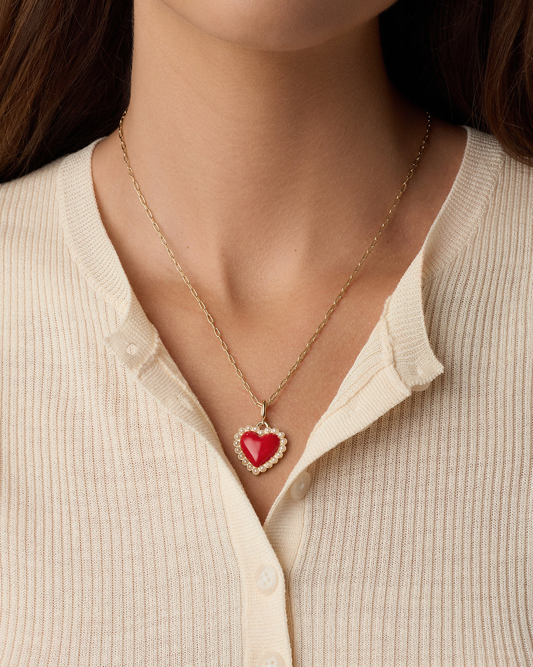 Love Pearl Parker Charm || option::18k Gold Plated