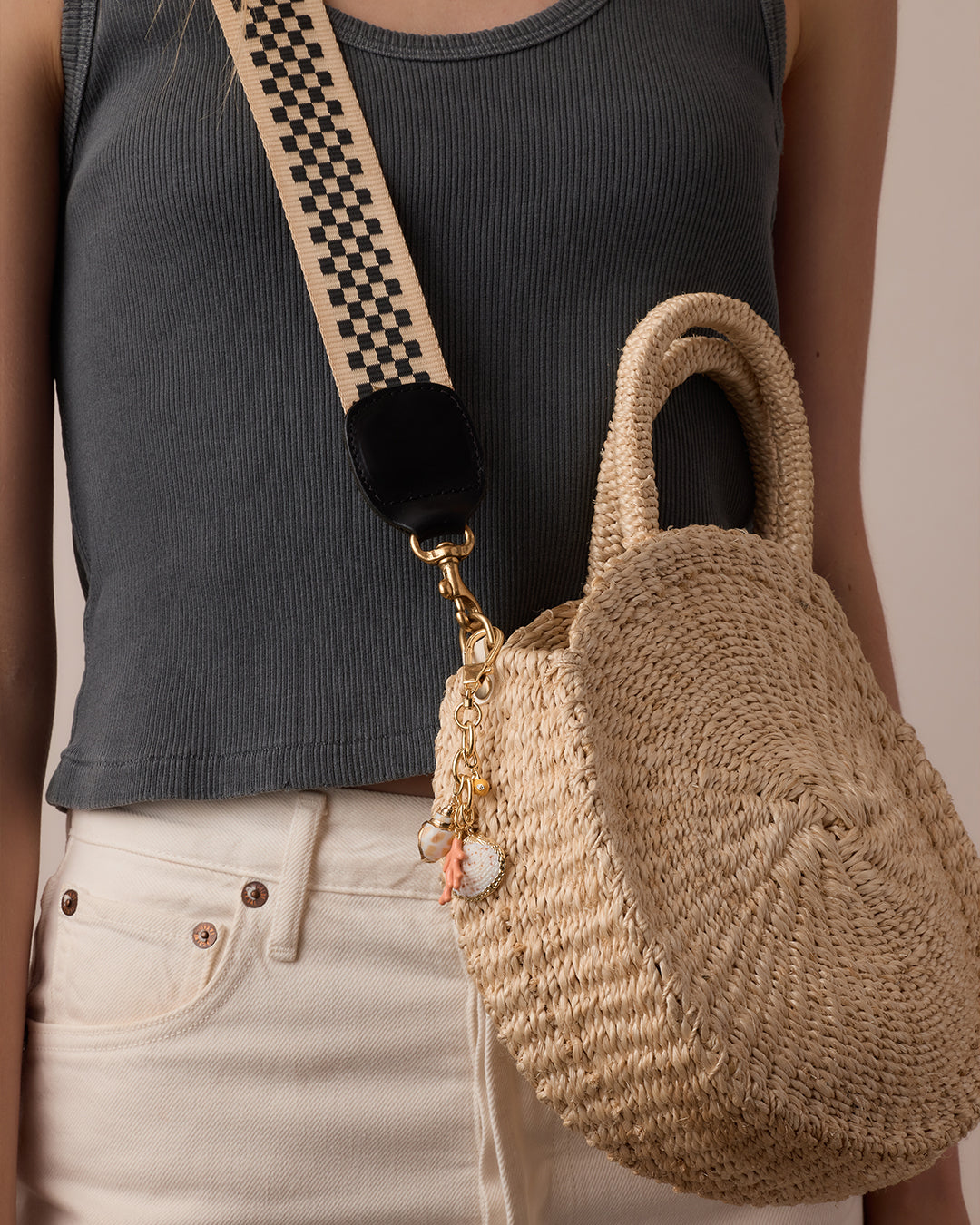 Custom Bag Charm Clasp || option::18k Gold Plated