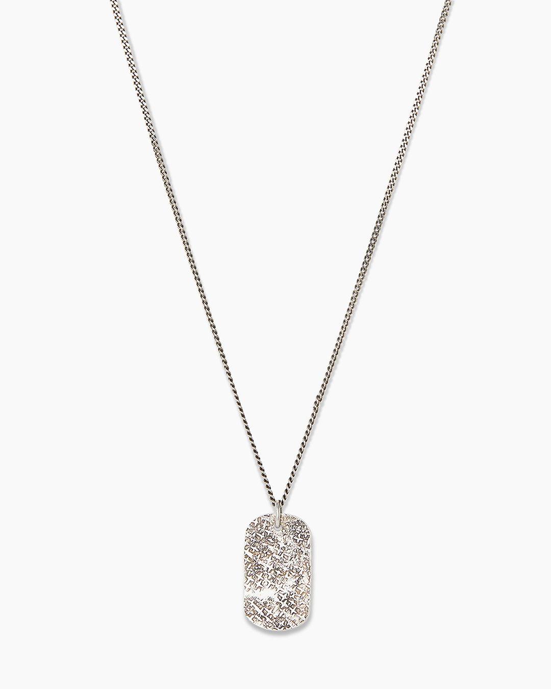 Dog Tag Necklace || option::Antique Silver