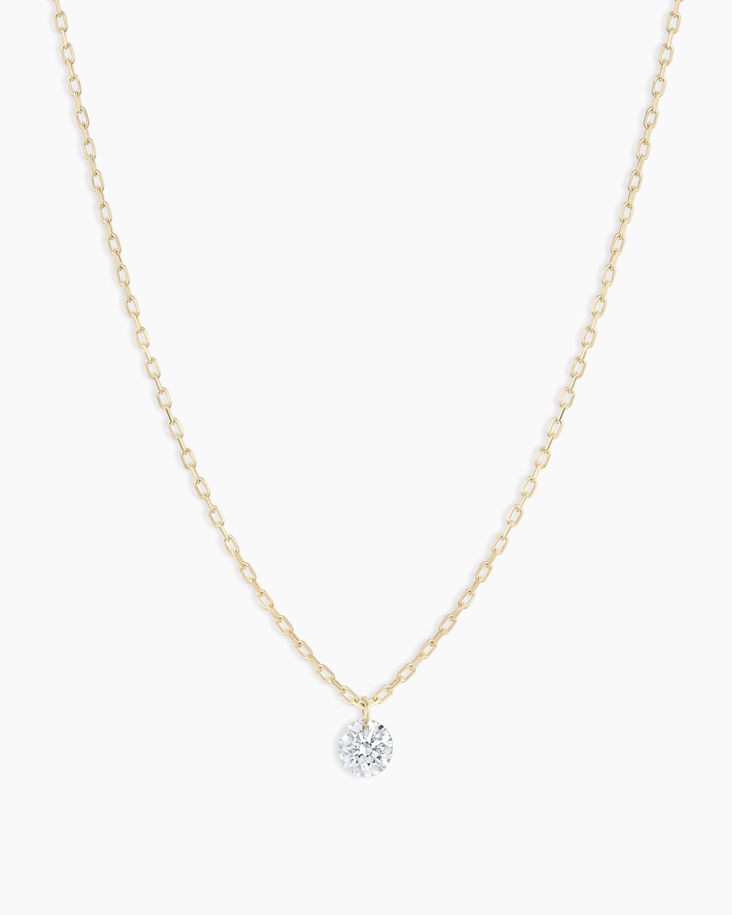 Floating Diamond Necklace || option::18k Solid Gold