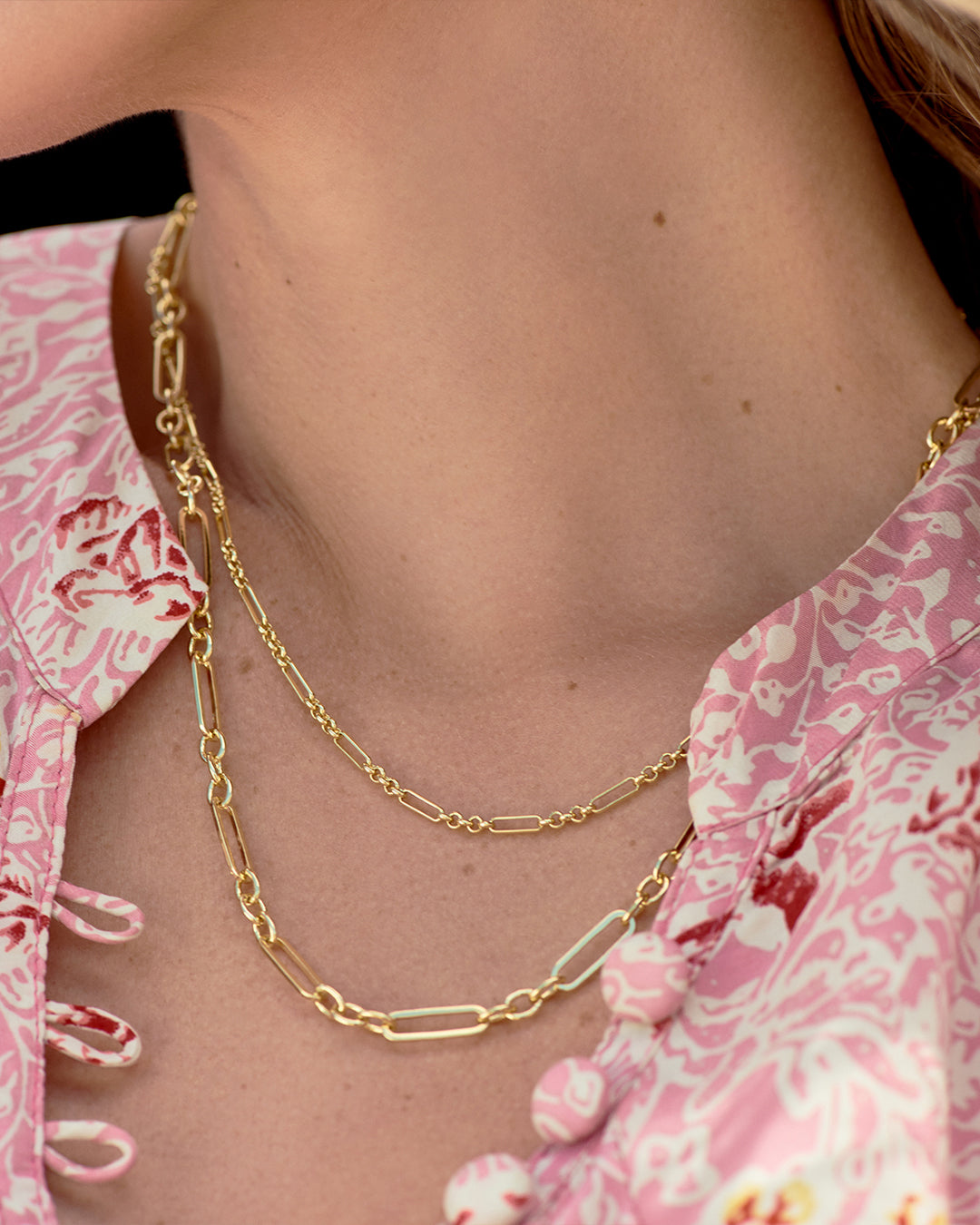 Reed mini necklace delicate || option::18k Gold Plated