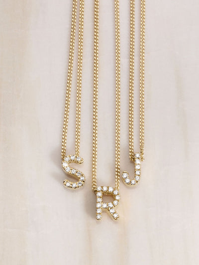 alphabet diamond necklaces