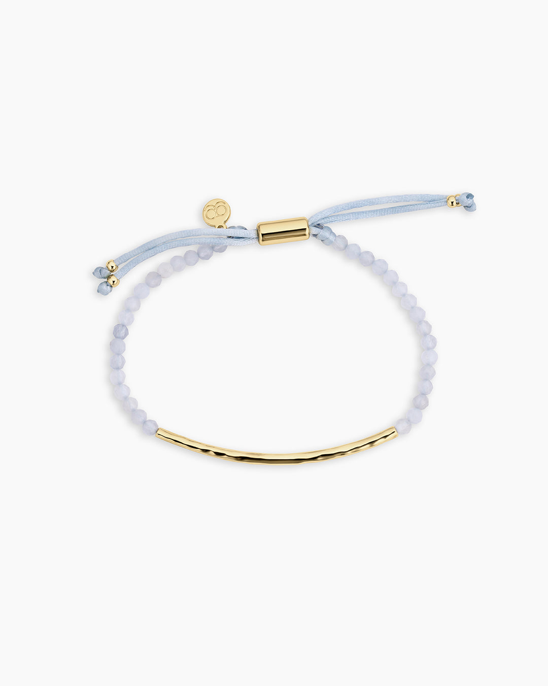 Power Gemstone Bracelet for Self-expression || option::18k Gold Plated, Blue Lace Agate - Self-Expression