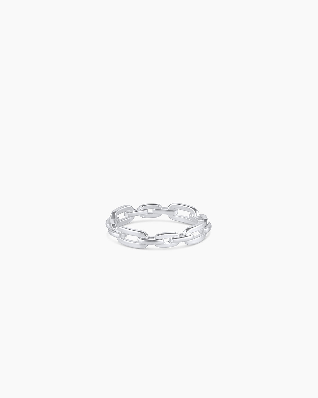 Parker Link Ring, Gold Plated link ring, chain link ring || option::Silver Plated