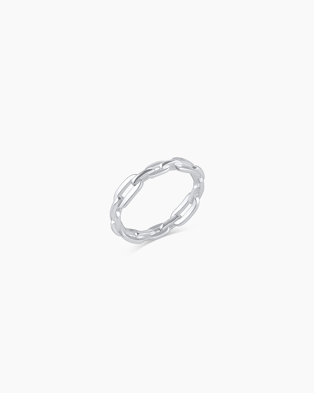 Parker Link Ring, Gold Plated link ring, chain link ring || option::Silver Plated