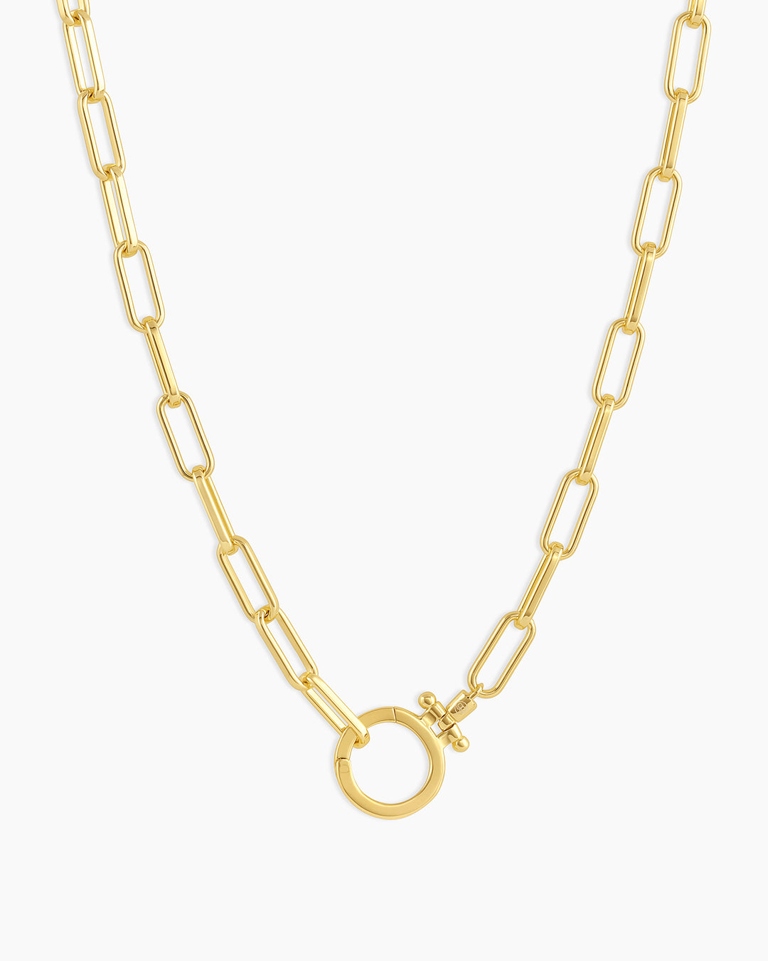 Parker Necklace Paperclip Necklace || option:: 20 in., 18k Gold Plated