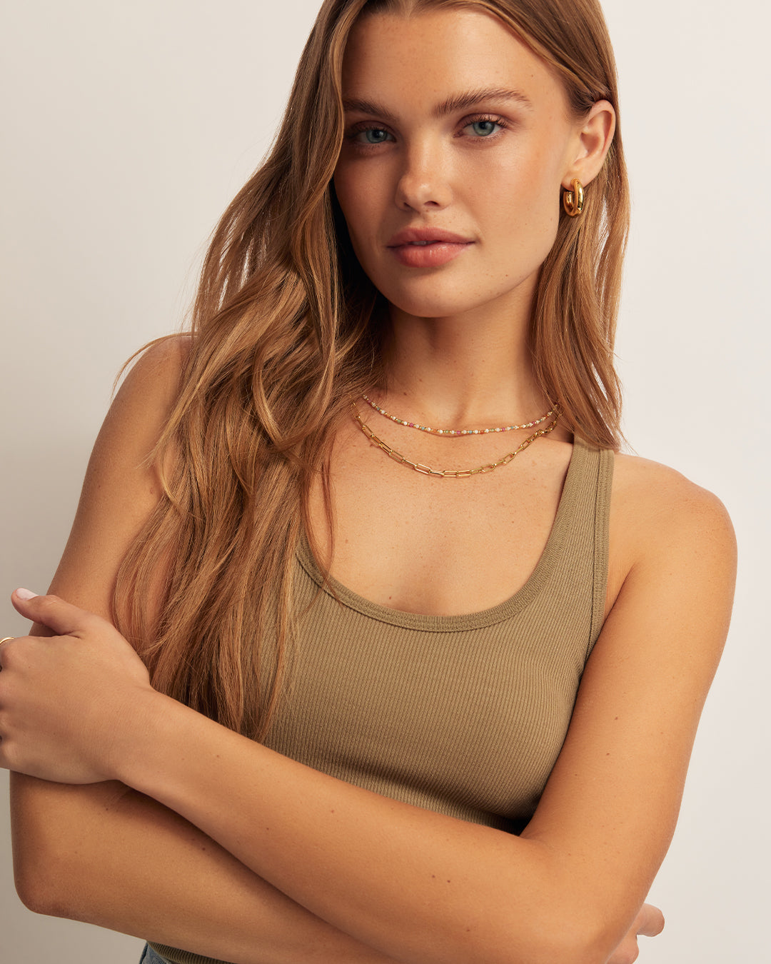 Parker Necklace Paperclip Necklace || option::18 in., 18K Gold Plated