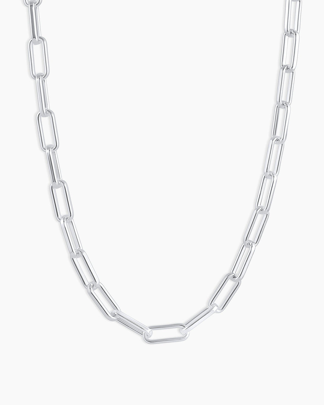 Parker Necklace Paperclip Necklace || option::18 in., Silver Plated