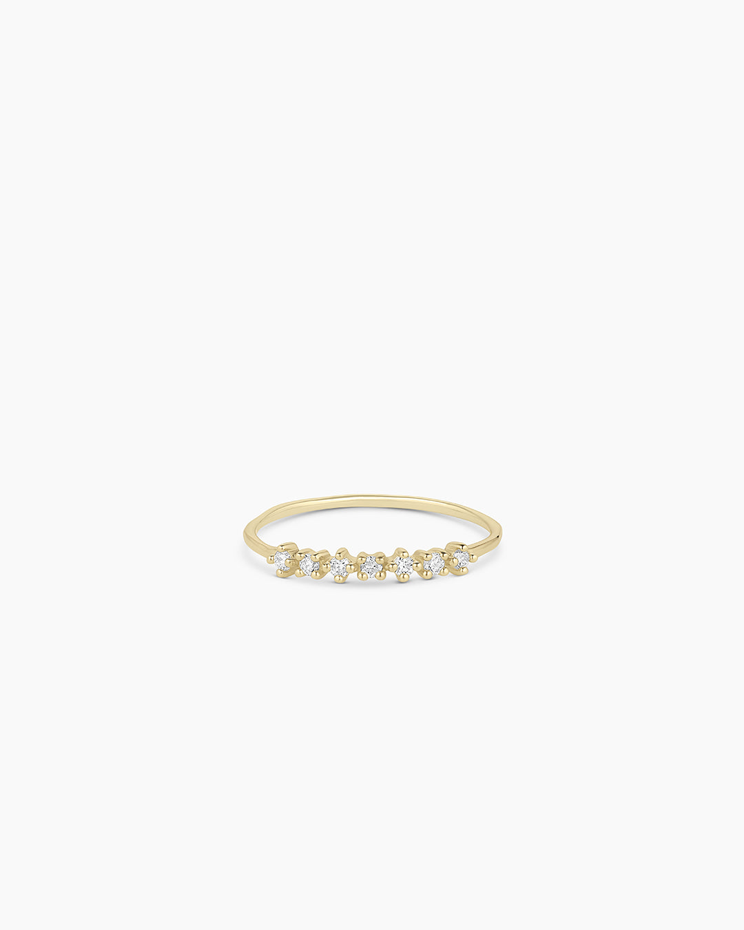 Diamond Row Ring || option::14k Solid Gold