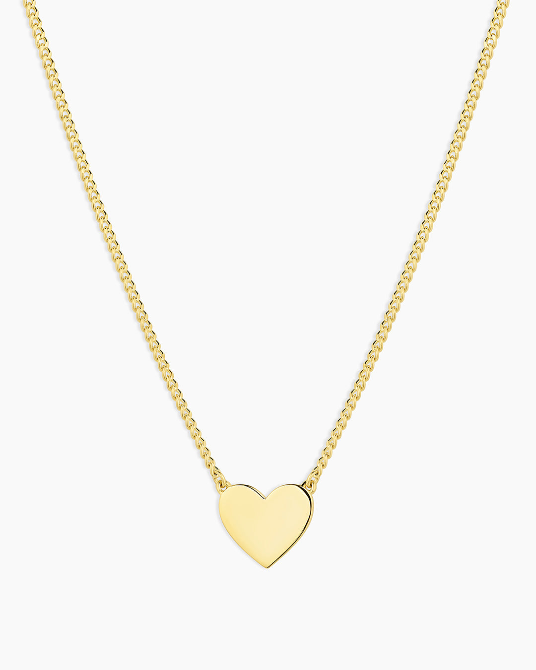 Gold engravableHeart necklace || option::18k Gold Plated