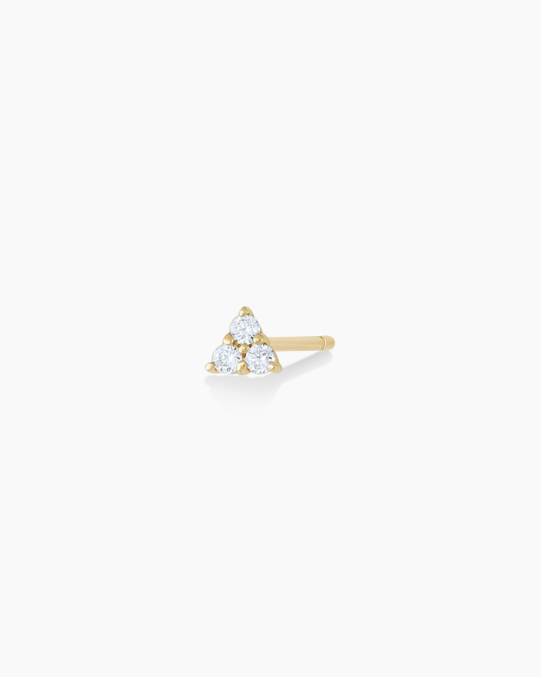 Diamond triangle stud || option::14k Solid Gold