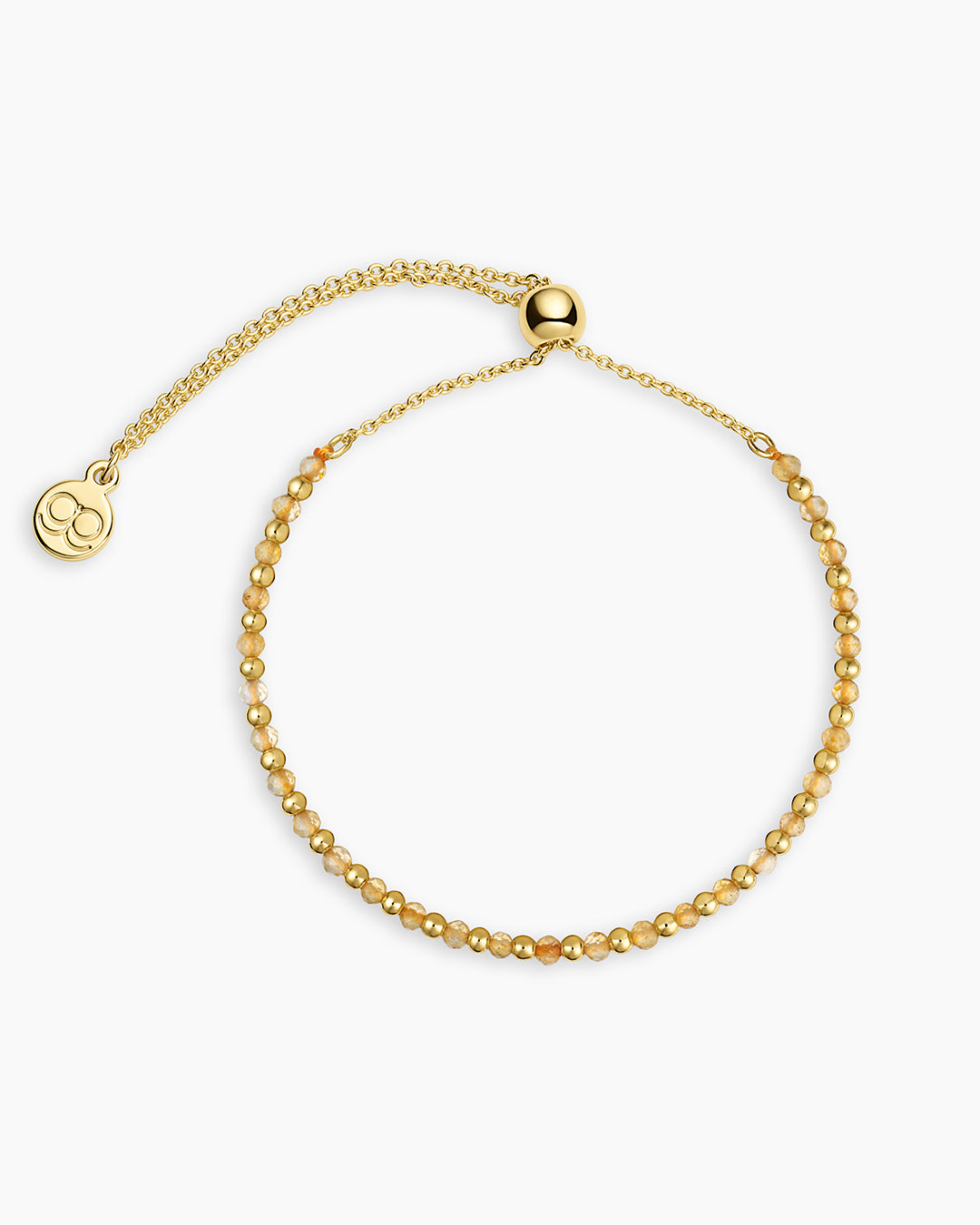 Power Gemstone Brooks Bracelet for Abundance || option::18k Gold Plated, Citrine - Abundance