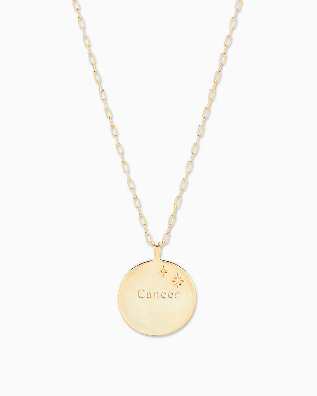 Zodiac Necklace - Cancer,  Astrology Coin Necklace,  Cancer Necklace   || option::Gold Plated, Cancer