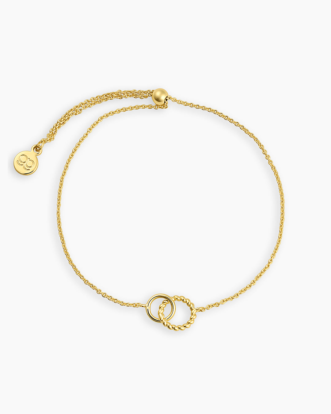 Crew Charm Bracelet link bracelet circle bracelet adjustable bracelet || option::18k Gold Plated