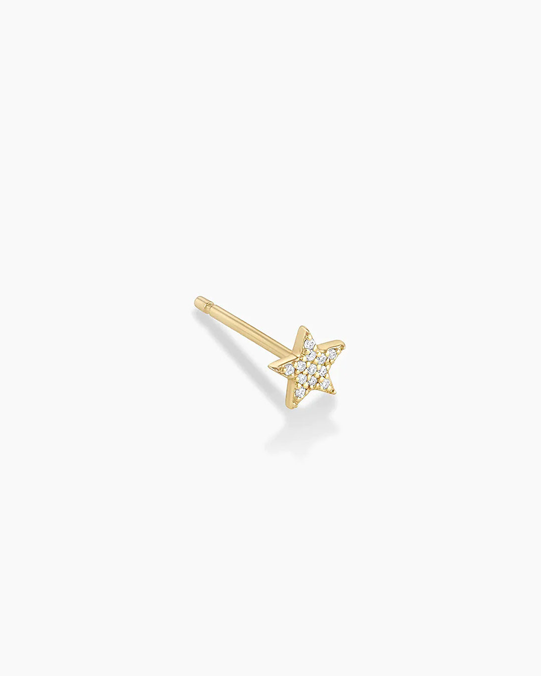 Diamond Star Stud || option::14k Solid Gold