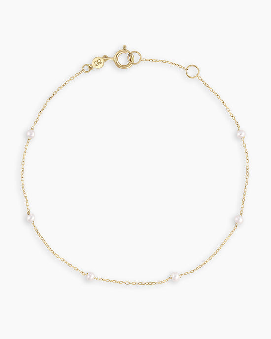 Pearl Newport Bracelet || option::14k Solid Gold